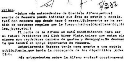 Extracto de un documento desclasificado del Servicio de Inteligencia Chileno (DINA).