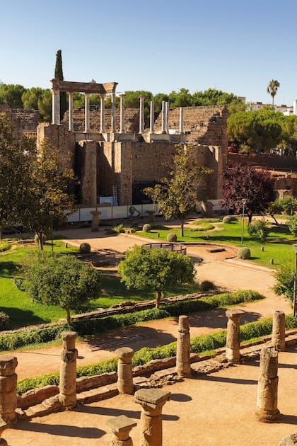 Sector posterior del Teatro Romano de Mérida, Patrimonio Mundial de la Humanidad