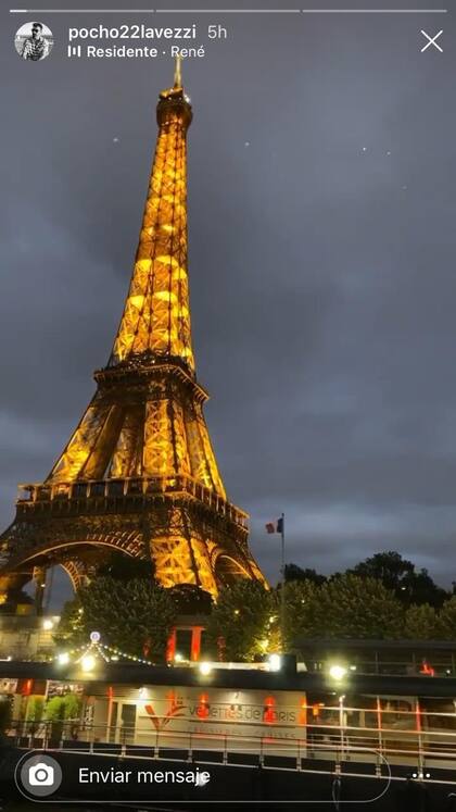Ezequiel Lavezzi subió un breve video desde París a sus historias de Instagram, este lunes 6.