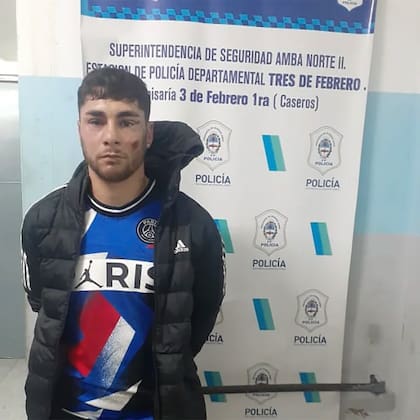 Ezequiel Cirigliano, cuando el año pasado quedó detenido en la comisaría primera de Caseros por intento de robo