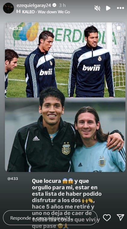 Ezequiel Garay compartió plantel con Cristiano Ronaldo y Lionel Messi
