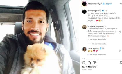 Ezequiel Garay despidió a su perro Negrito