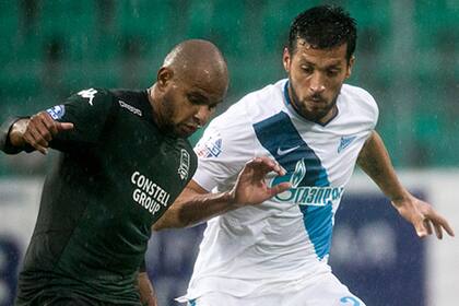 Ezequiel Garay fue expulsado en el empate de Zenit