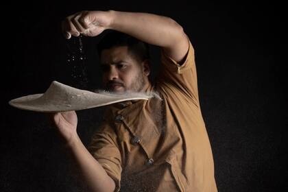 Ezequiel Ortizoga y la pizza acrobática