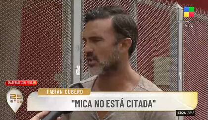 Fabián Cubero aseguró que Mica Viciconte no está citada ante la Justicia (Foto: Captura TV)