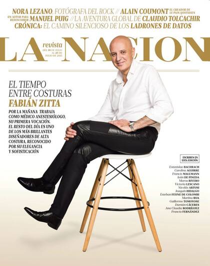 Fabián Zitta, en la tapa de La Nación Revista de este domingo