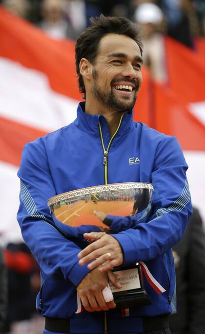 Fabio Fognini, con su trofeo de campeón de Montecarlo