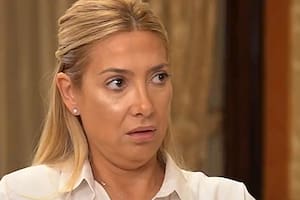 Fabiola Yañez durante la entrevista