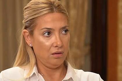 Fabiola Yañez durante la entrevista