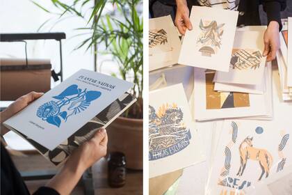 Fábrica de Estampas es un taller especializado en grabados y xilografías sobre tela y papel.