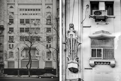 Fachada del ex diario Crítica, de 1926, donde hoy funciona la Superintendencia de Administración de la Policía Federal Argentina.