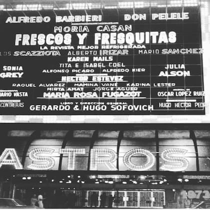 Fachada original del teatro Astros que estaba al servicio exclusivo de la actividad teatral. con el paso de los años y en complimiento con la ley, la sala está, pero en el subsuelo de una torre