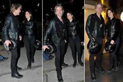 Facundo Arana y su mujer con looks bien rockeros y miradas románticas