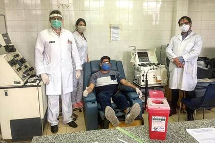 Facundo Ahumada ya donó más de dos litros de plasma, que serán administrados en ocho personas