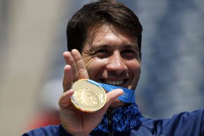Facundo Bagnis, con la medalla dorada para la Argentina en los Juegos Panamericanos de Toronto 2015