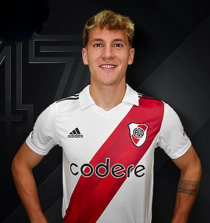 Facundo Colidio, el día de su presentación en River Plate