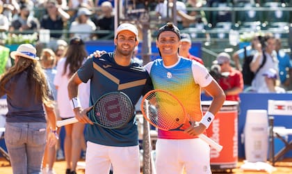 Facundo Díaz Acosta y Federico Coria, antes de la semifinal argentina