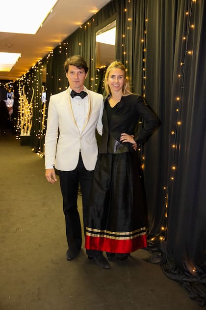 Facundo Garayalde compartió mesa con su amiga María Calcaterra.