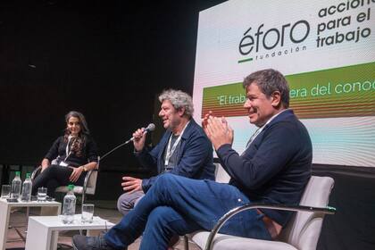 Facundo Manes, Federico Recagno y Eugenia Pierrepont (Oficina de Presupuesto del Congreso)