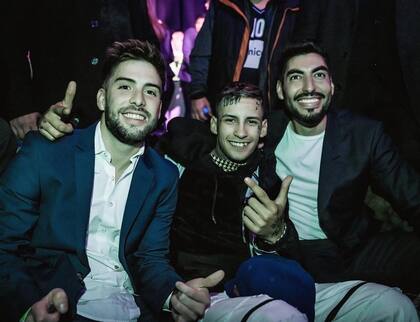 Facundo Moyano junto a L-Gante y Sebastián Morales, que integra la Junta de Seguridad en el Transporte