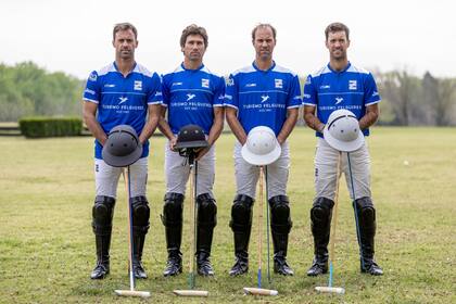 Facundo Pieres, Hilario Ulloa, Gonzalo Pieres (h.) y Nicolás Pieres, la alineación de Ellerstina desde 2020.