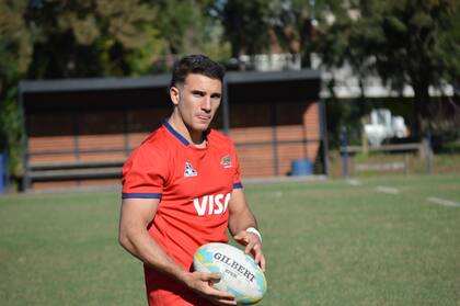 Facundo Pueyrredón, durante una de las prácticas de los Pumas 7s