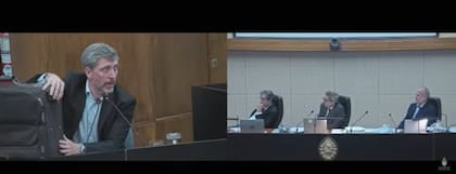 Fagyas llevó al juicio un porta-traje