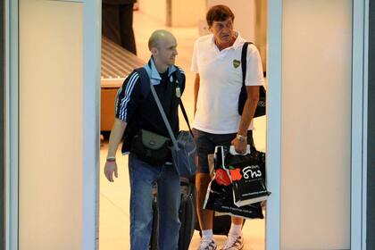 Falcioni, en el regreso a Buenos Aires