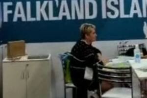 Un stand que llama Falklands a las Malvinas causó polémica en una feria de turismo de Brasil