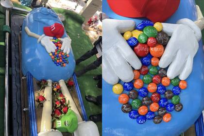 Falleció una mujer y sus familiares realizaron un funeral temático de M&M’S