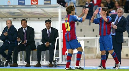 Rijkaard fue el DT que hizo debutar a Messi en Primera división