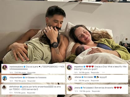 Familiares, amigos y fans de la pareja los felicitaron por la llegada de su hija (Foto: Instagram @evaluna)