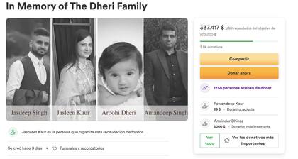 Familiares dependientes de las víctimas abrieron una campaña en GoFundMe para reunir recursos que les permitan continuar con su vida