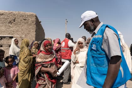 Familias sudanesas en Ad Dweim