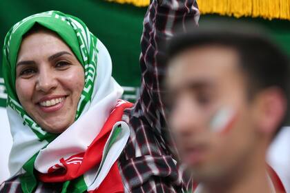 Fanáticas de Irán, en el partido frente a Nigeria