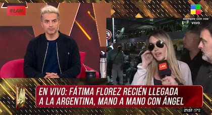 Fátima Florez habló con Ángel de Brito tras su regreso a la Argentina (Foto: captura TV)