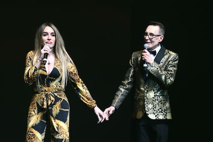 Fátima Florez y Marcelo Polino protagonizaron un divertido cuadro de comedia durante el evento