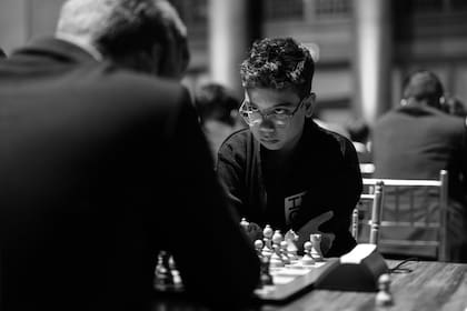 Faustino Oro, durante el Mundial de partidas rápidas