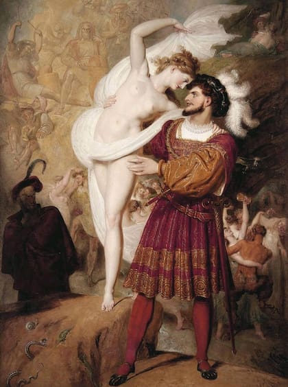 Fausto y Lilith, por Richard Westall, 1831.