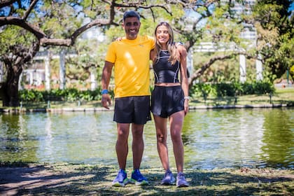 Fede y Mili Bulos disfrutan de correr juntos.