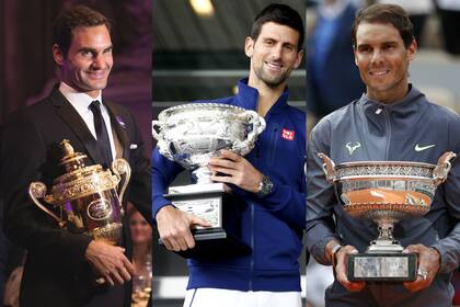 Federer, Djokovic y Nadal, la gran rivalidad del tenis moderno; son los máximos ganadores