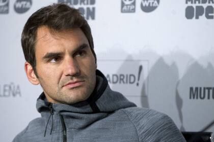 Federer, en la conferencia de prensa en la que anunció su baja del torneo