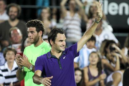 Aquella exhibición de Del Potro y Federer en Tigre, en 2012. Fue la primera visita del suizo a la Argentina.
