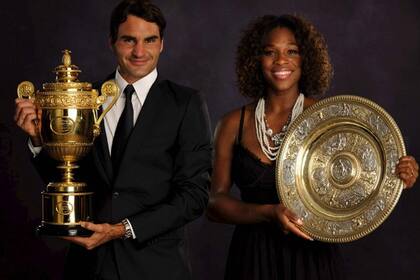 Federer y Serena Williams, los campeones de Wimbledon.