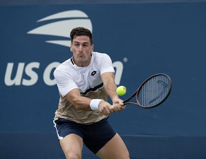 Federico Agustín Gómez, en su primer partido de la qualy en Flushing Meadows