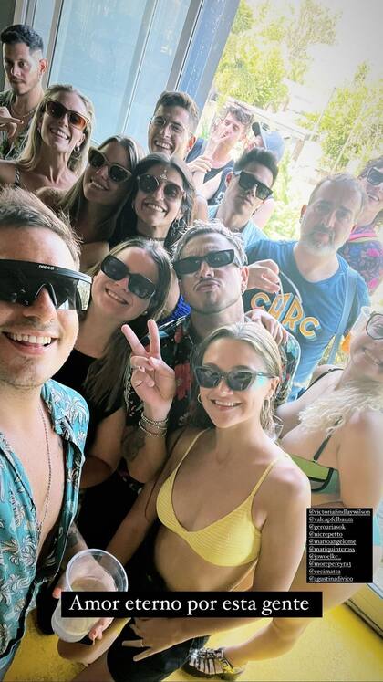 Federico Bal en su pool party junto a distintos famosos y amigos