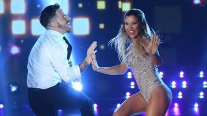 Federico Bal y Laura Fernández, anoche en la pista