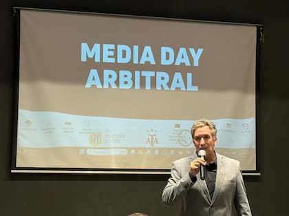 Federico Beligoy, Director Nacional de Arbitraje, durante el Media Day Arbitral en Ezeiza