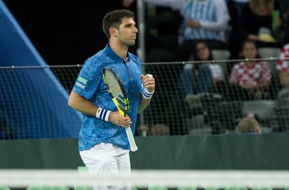 Federico Delbonis, autor del punto más importante de la historia del tenis argentino