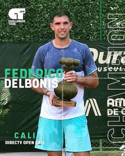 Federico Delbonis ganó, en Cali, el 12° título Challenger de su carrera